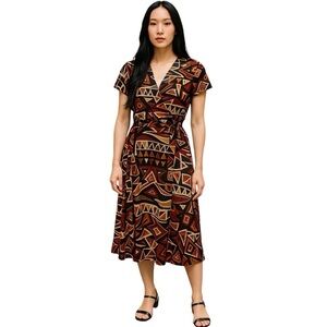 John Paul Richards Geometric Print Dress – Women’s Large